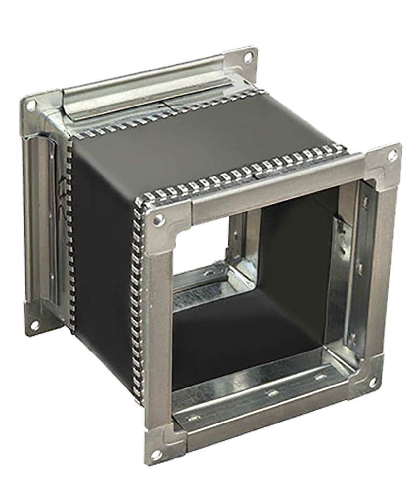 Гибкая вставка 140х140мм с фланцем для вентиляторов ВР 300-45 2,0