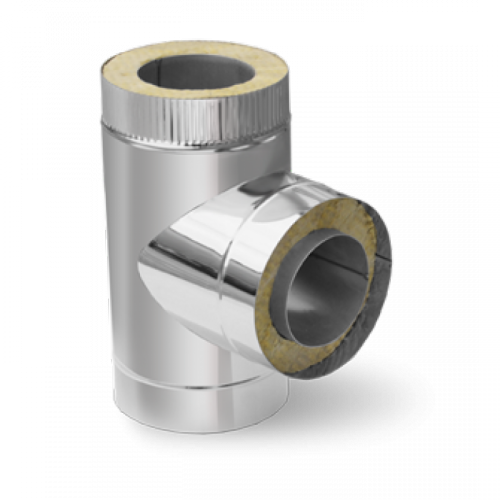 Сэндвич тройник Т-образный 140/220 (нерж 0,5 / цинк 0,5)
