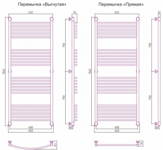 Полотенцесушитель водяной Сунержа Богема+ 1500x600
